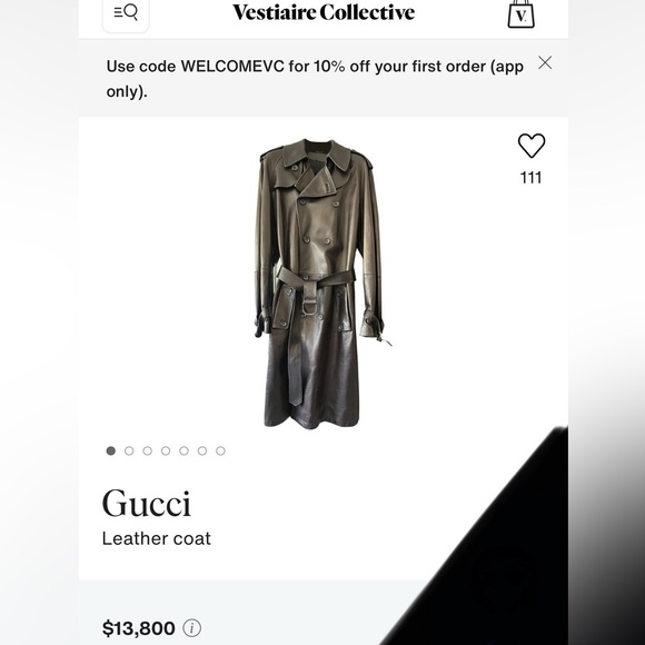 *RARE* 90’s Gucci by Tom Ford Vintage F/W Runway Leather Coat chocolate brown 42 - Picture 17 of 17